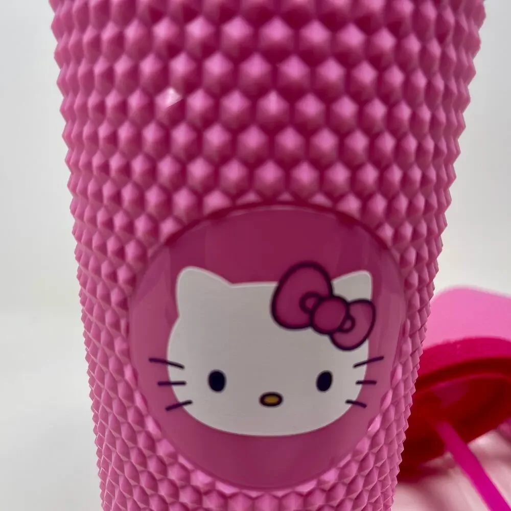 Hello Kitty Pink Studded 24 oz Tumblers New With Without Tags Lot of 2